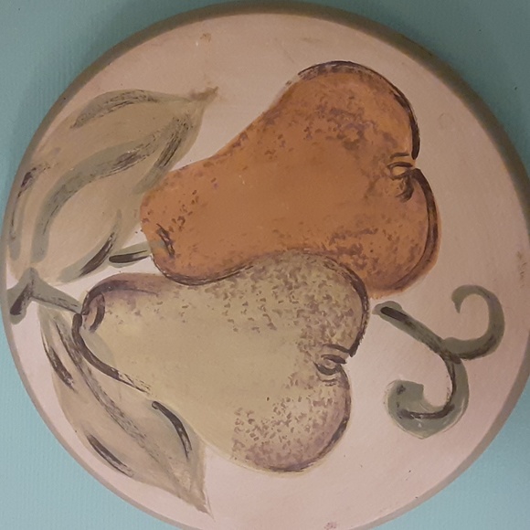 Vintage Tabletop Gallery Francesca Pottery Coasters set/Holder Fruit Handpainted - Picture 15 of 16